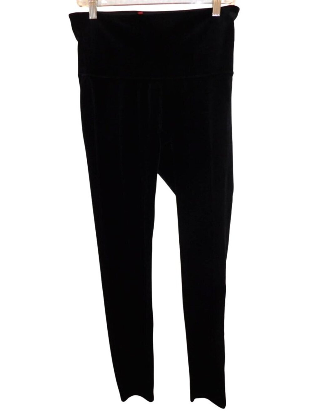 Spanx XL Black Velvet High-Rise Leggings Comfortable Stretch Pull-On Pants